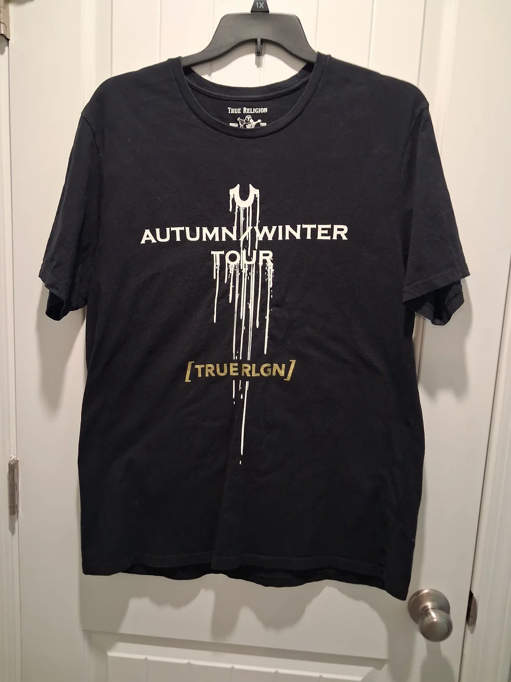 TRUE RELIGI0N Men’s Black 'Autumn Winter Tour' Graphic Tee SIZE XXL